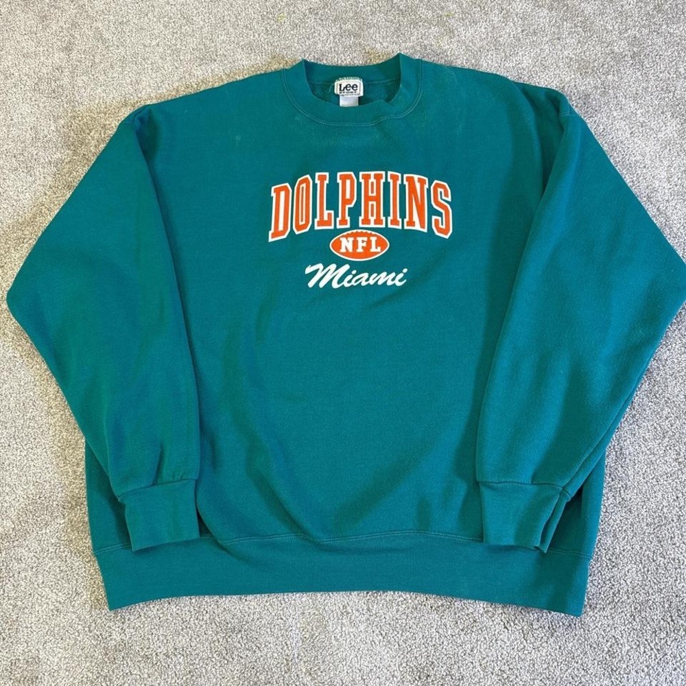 Vintage Lee Miami Dolphins Crewneck Sweatshirt Men's 2XL NFL